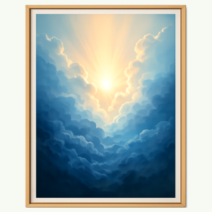 divine light – dramatic sky vertical wall art (instant download)